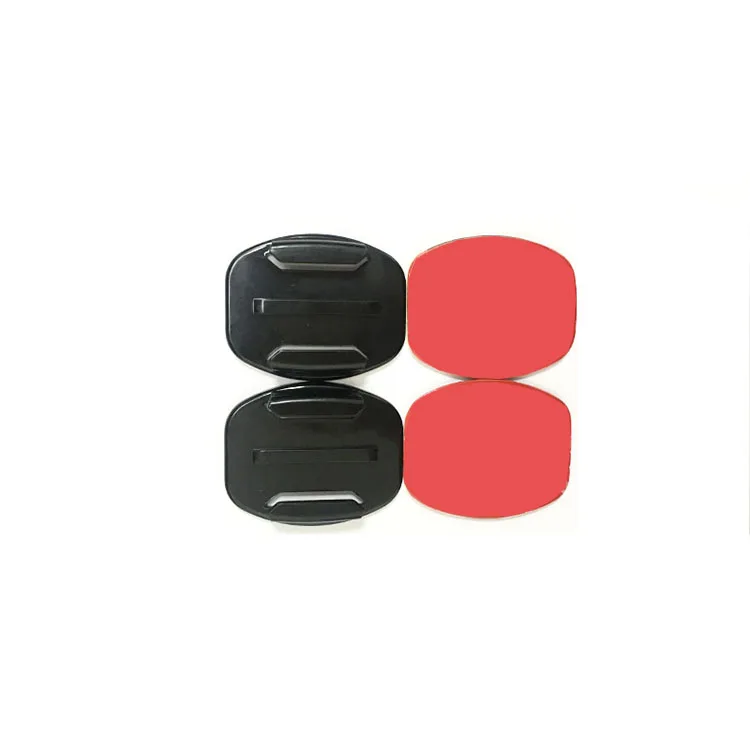

Flat Surface Mount Adhesive Sticker For Gopro Hero 6 5 4 Session SJCAM Xiaomi Yi 4K Eken Camera Helmet Accessory, Black + red