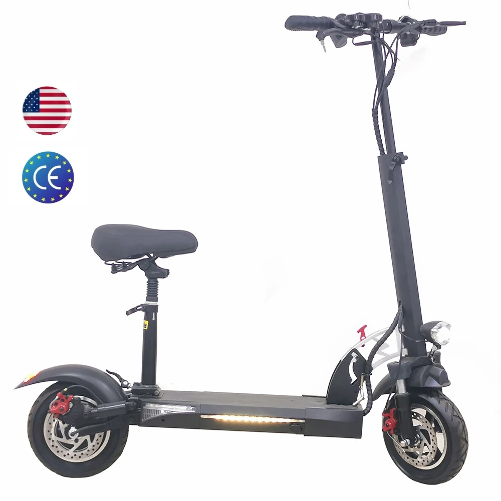 

2023 New Eu Stock Free Dropshiping E Scooter 48V 15Ah 10Inch Tires 800W Motor Folding 40-50Kmh Cheap Scooter Electric With Seat