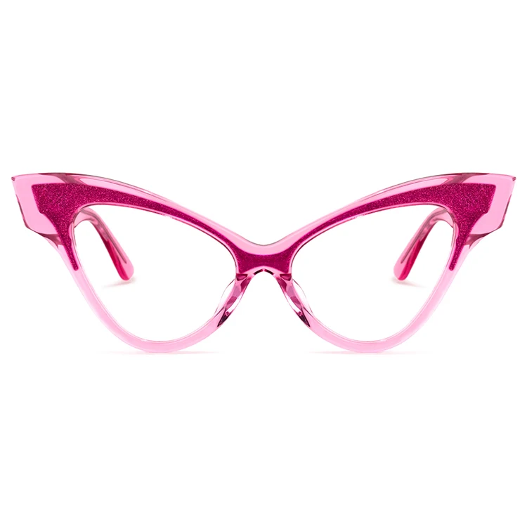 

2021 Unique Ladies New Arrival Acetate Glitter Powder Pink Zeelool Brand Frames Eyewear