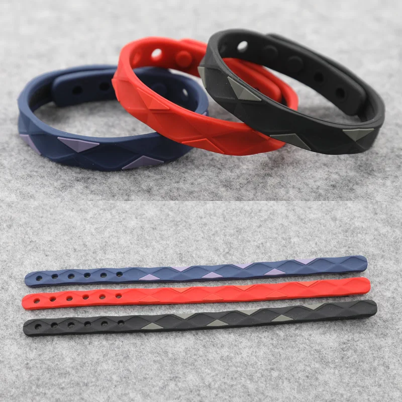 

Shangjie OEM Anti-Static Bracelet Negative Ion Sports Energy Balance Waterproof Silicone Bracelet, Red/blue/black