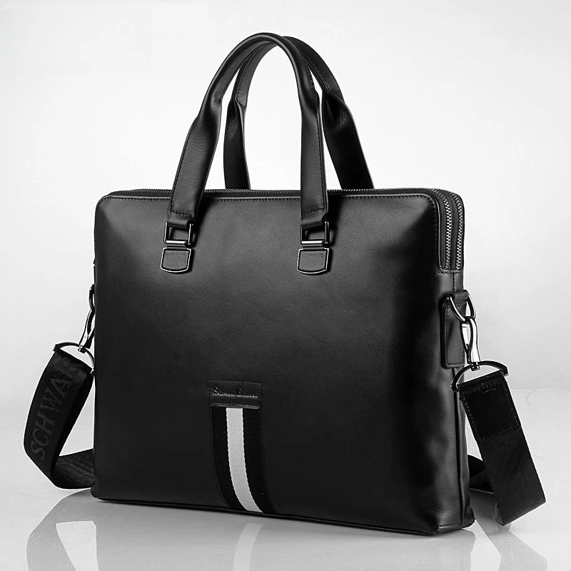 

Large Capacity Custom Design Crazy Horse Leather Office Bags Men's Business Laptop Cowhide Leather Briefcase