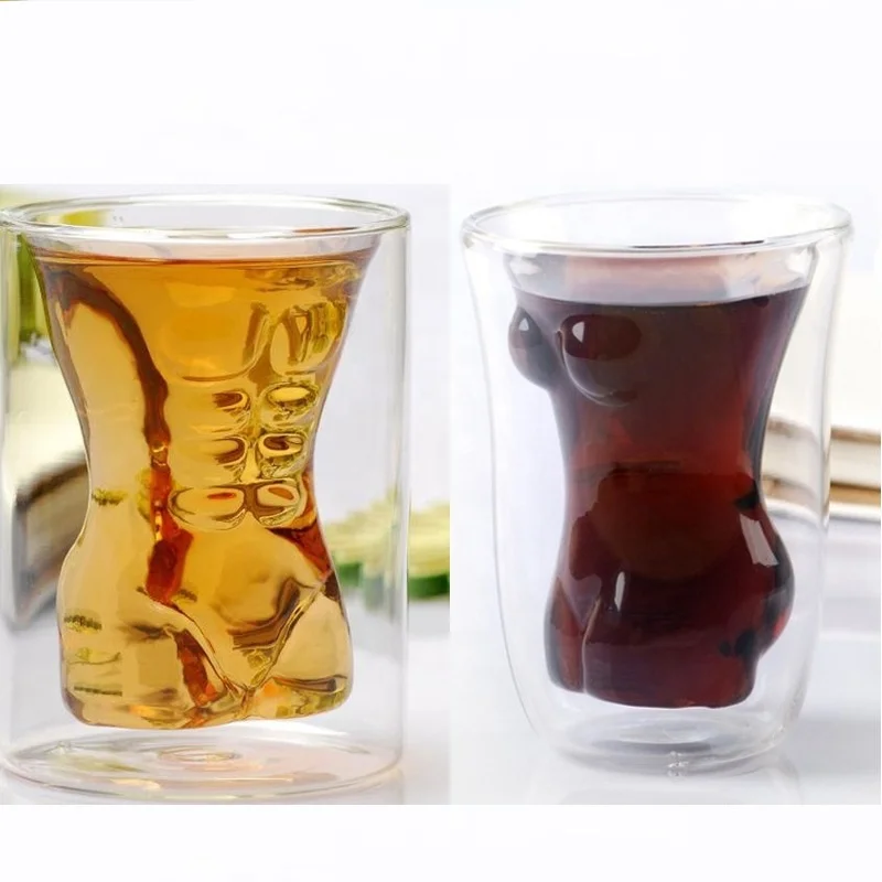 

Most popular Creative Muscle man/Woman body Glass Double wall glass