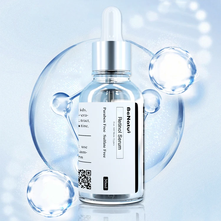 

OEM private label best whitening wrinkle organic retinol facial face serum, Transparent liquid