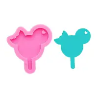 

S722 silicone mouse head lollipop candy keychain mold for key chains