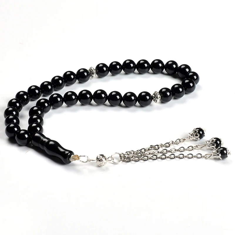 

Jade Beads Necklace Non Tarnish Jewelry Necklace Women's Dainty Necklace Jewelry, Black