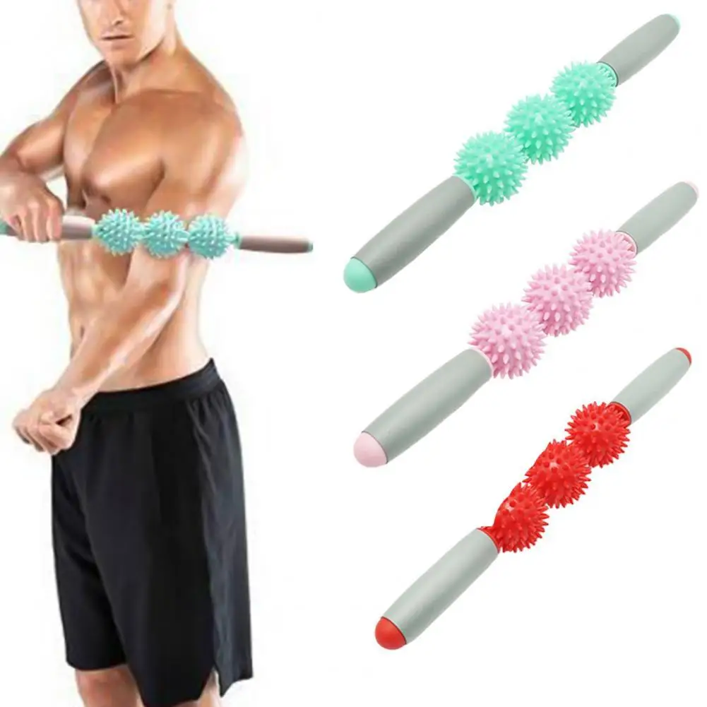 

Yoga Stick Leg Back Soreness Relief Training Gym Muscle Massage Roller Body Relax Tool with Ball