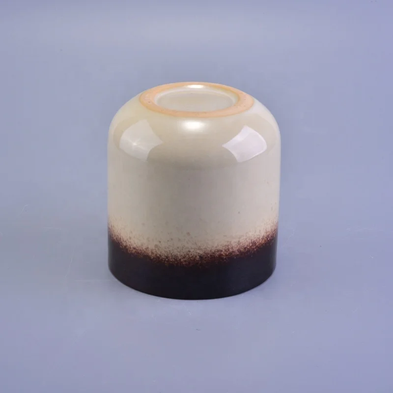 400ml Brown ceramic jar for candle making wholesales