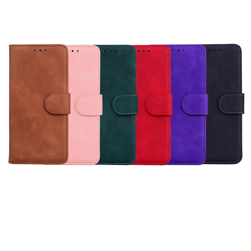 

Skin Feel Leather Wallet Case For Samsung Galaxy S21 Case Ultra S21 Plus A42 A32 A12 5G Holder Magnetic Flip Cover, Brown , red , pink, blue , black, purple