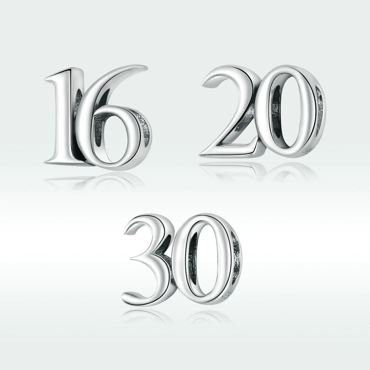

Simple Numbers Pendant Charm 925 Sterling Silver For Jewelry Making