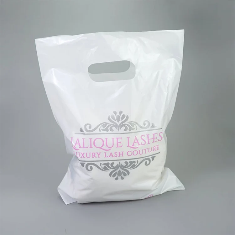 

Custom Biodegradable Reusable Plastic Die Cut Shopping Bags With Your Logo