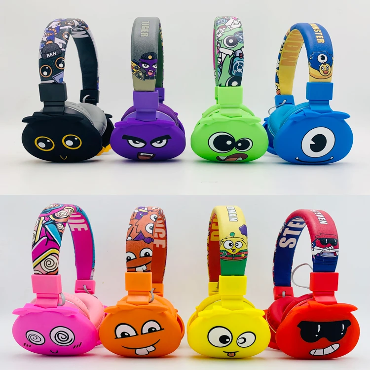 

Cute Cartoon Kids Children Girl Air Emoji Headphones Earphone Headphone Wireless