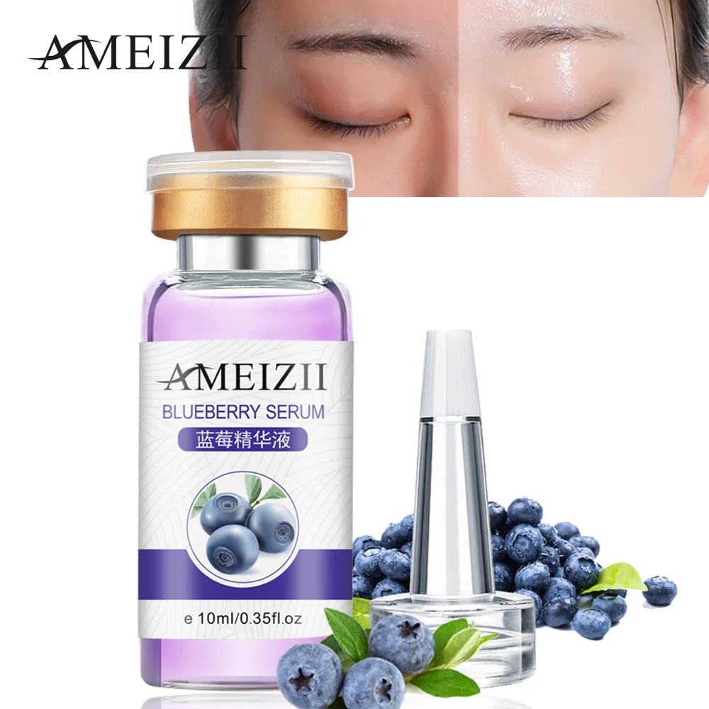 

Ameizii Blueberry Essence Hyaluronic Acid Face Serum Beauty Cosmetics Anti Aging Wrinkle Whitening Products Personal Care