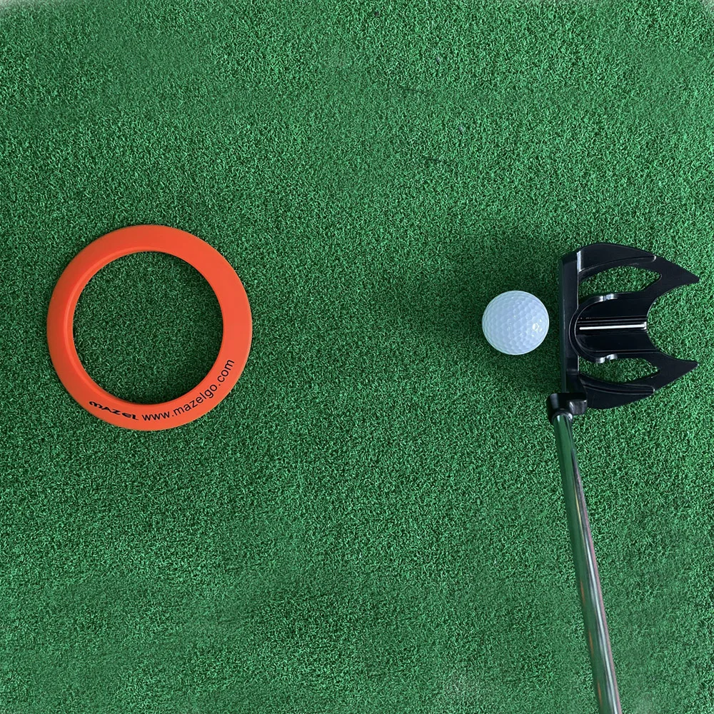 

MAZEL Orange Rubber Golf Putting Green Hole Training Aid Accessories Indoor Golf Training Putting Cup Rings, White/green/blue/yellow/orange