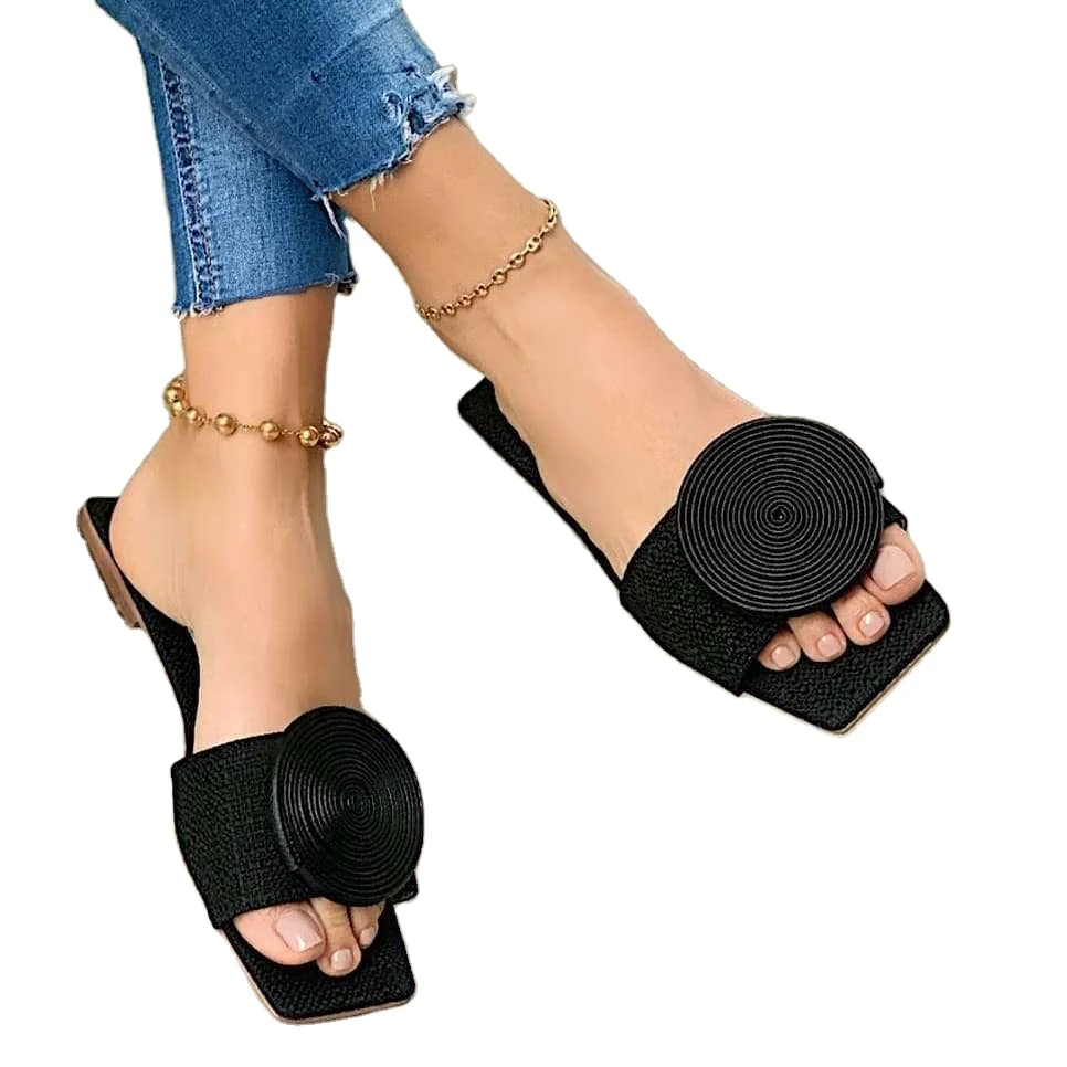 

Summer flat bottom hollow 35-43 casual wear sandals and slippers women