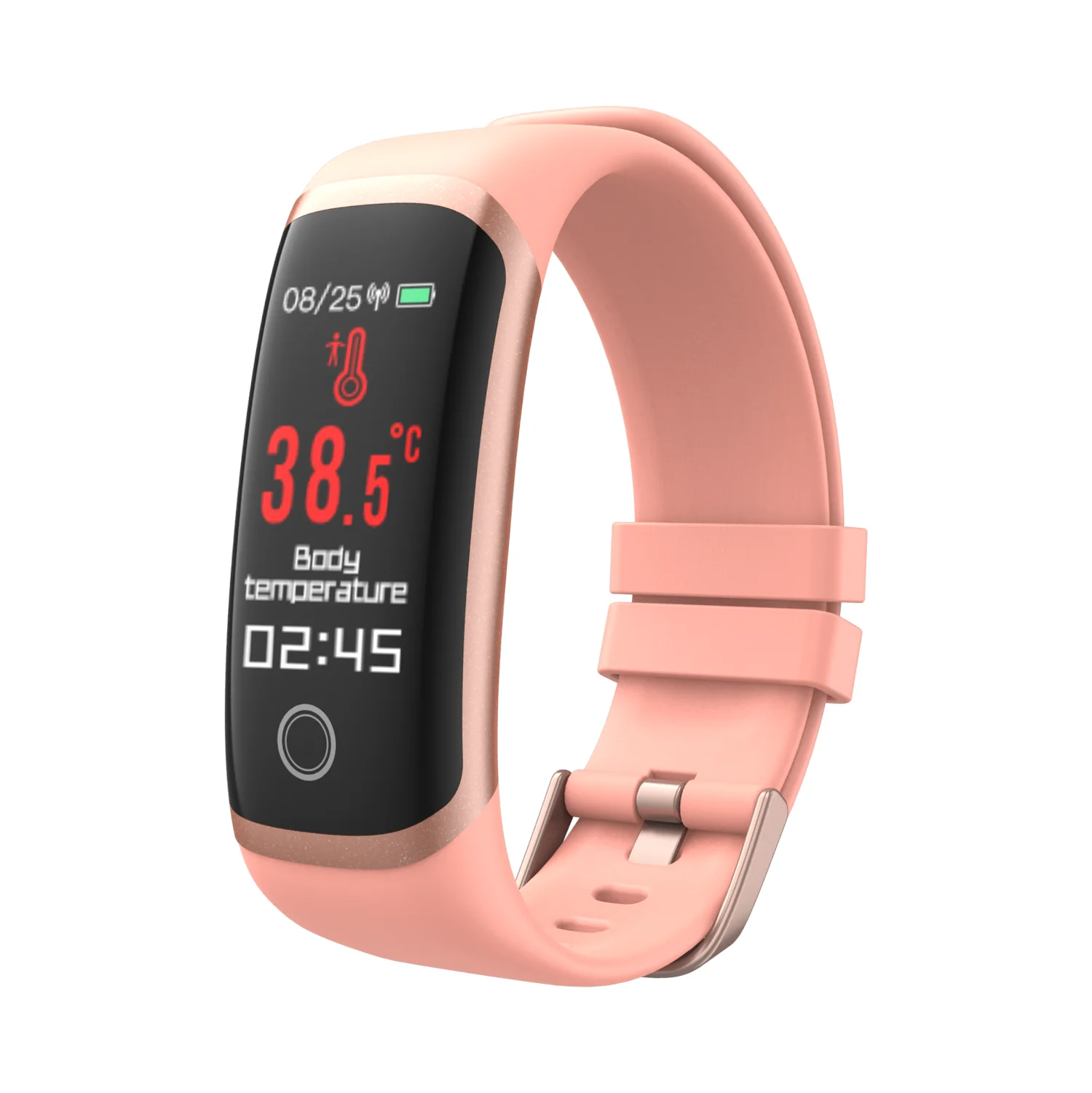 

Touch-Screen Real-time Temperature Monitoring Waterproof Heart Rate Smart Watch IP67