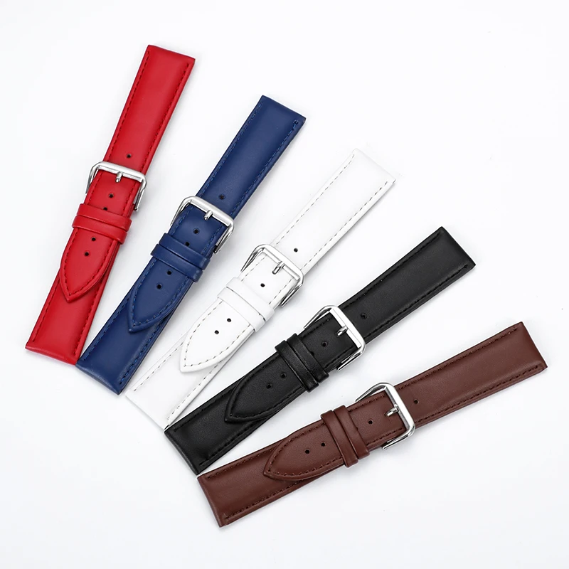 Retro Two Layer Genuine Leather Watch Band Strap Skin-Friendly 20mm 22mm for Samsung Huawei Quick Release Replacement Wristband