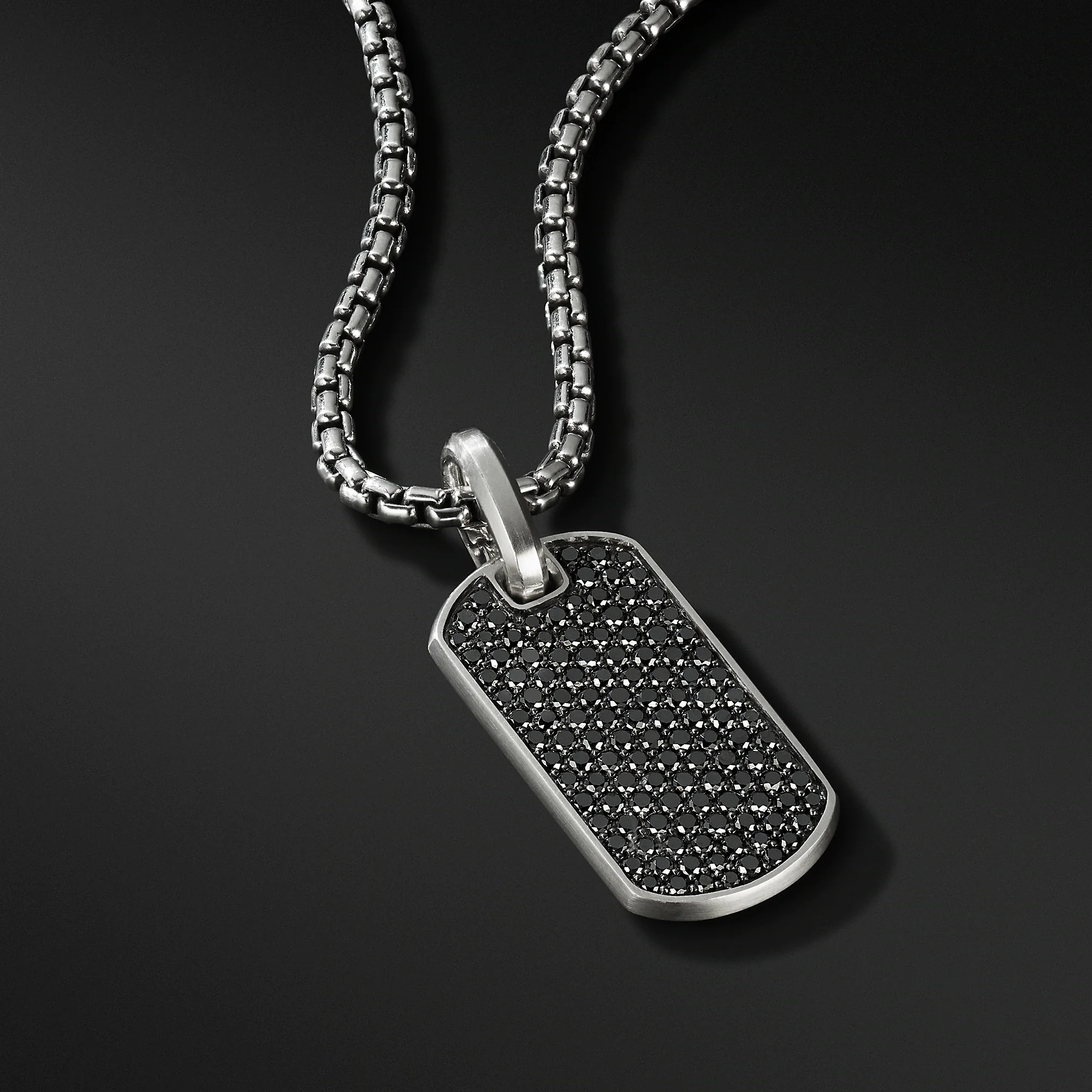 
Fashion Jewelry Black Charm Pendant Men Stainless Steel Necklace 