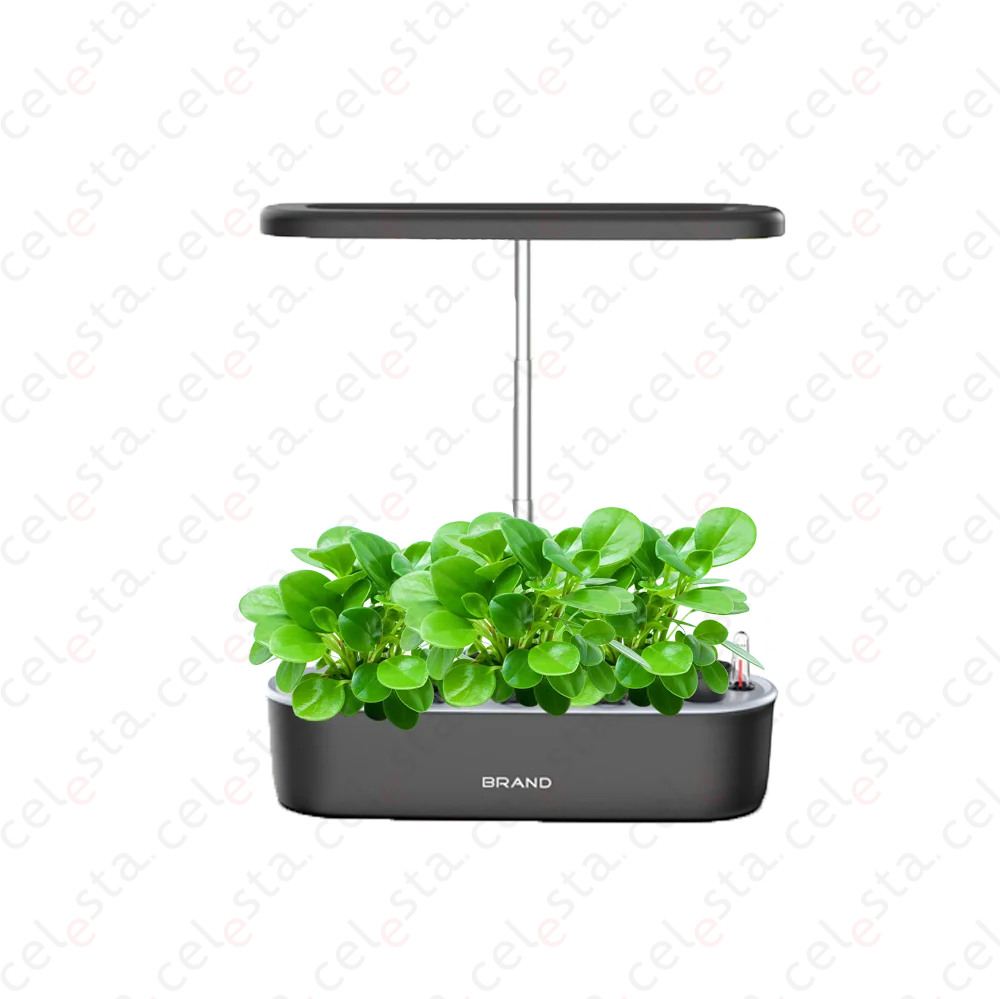 

Table top grow light smart growing machine hydroponic indoor herb garden hydroponic growing systems 12 watt low consumption kit, White color