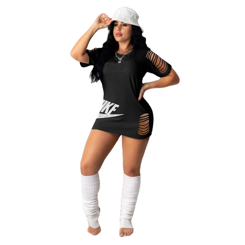 

Casual Solid Color Plus Size Short Sleeve Girls' Hoodies summer dress women's