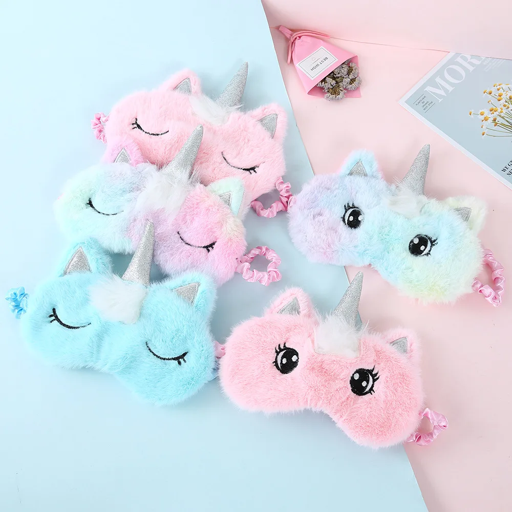 

2020 New Style Hot Eye Mask Plush Unicorn Eye Mask Unicorn Sleeping Eye Mask