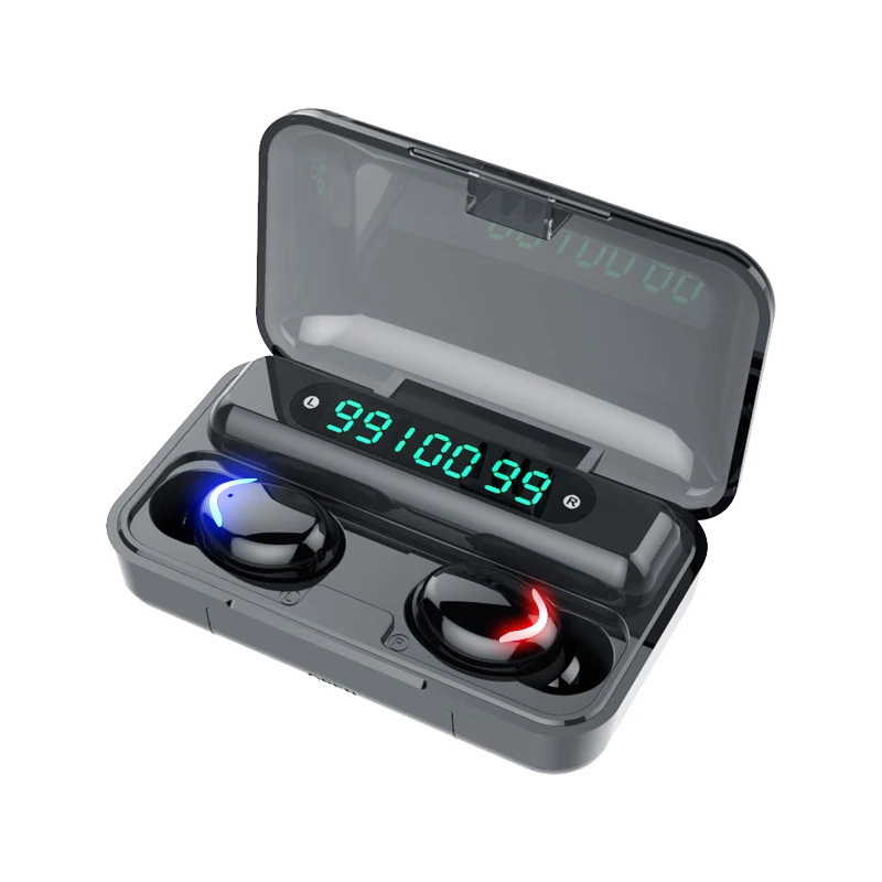 

F9 F9-5 F9-5C True Wireless Earbuds 2000 Power Bank BT 5.0 Tws Private Label Earbuds Headphone Earphone with breathing led