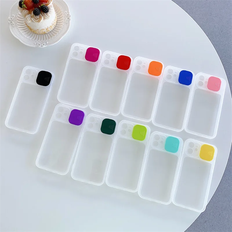 

2021 Coque Funda Shell Phone Case For Apple iPhone Case, Colorful Lens PC Slide Cover Phone Case For iPhone 13 12 11 Pro Max