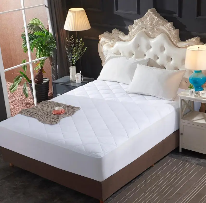 Luxury Wholesale Customized Quilted Removable Microfiber Mattress Protector Cover Dust-proof Mattress Protector