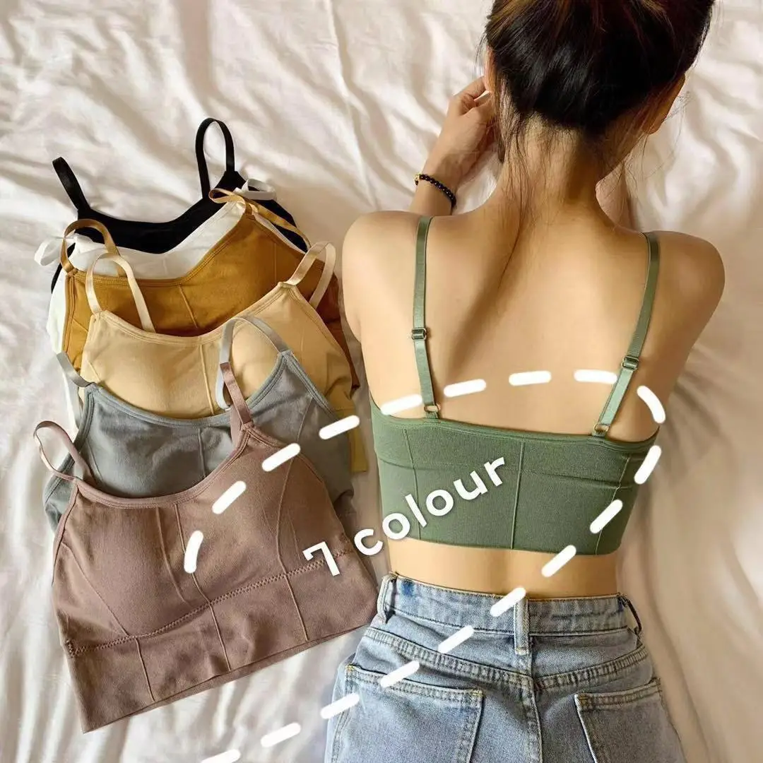 

Removable Padding Adjustable Strap Wireless Chese Wrap seamless bra crop Top Tube Top