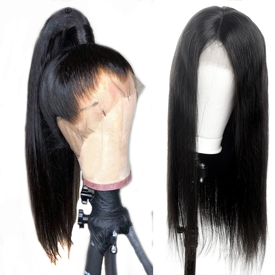 

Silk Straight Faked Scalp Wig Lace Front Human Hair Wigs Invisible Remy Human Hair PrePlucked Bleached Knots New Products