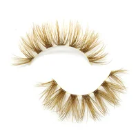 

Factory Price Rainbow Color Lash Mink Masquerade Party 3D Blonde Eyelashes