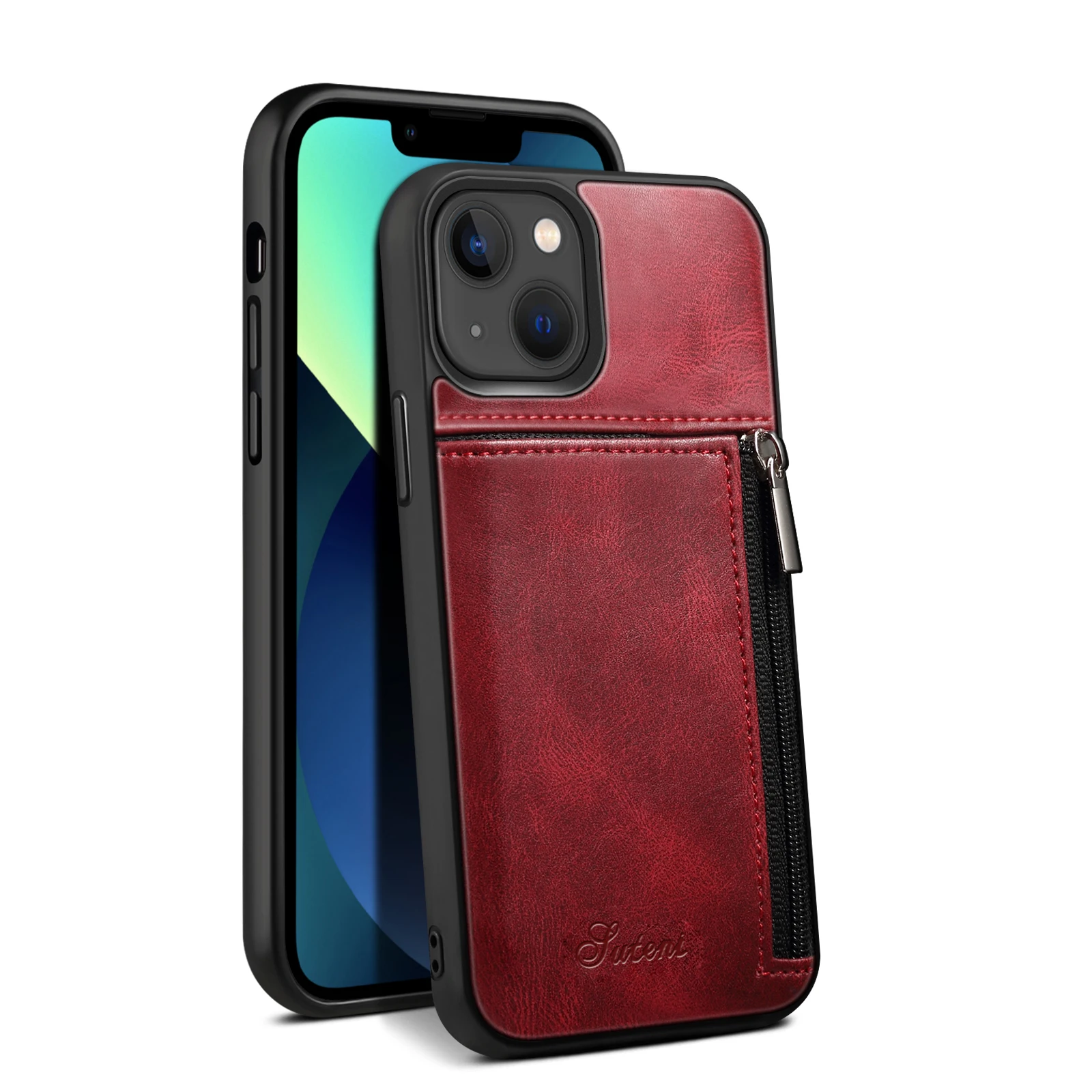 

Hot selling good quality red pebble leather tpu cell cellphone casing phone case, 6 colors