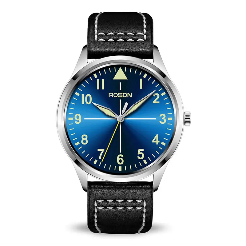 

Rosdn Quartz Watches Mens Quartz Stainless Steel Chronograph Watch for Men Casual Classic Watch