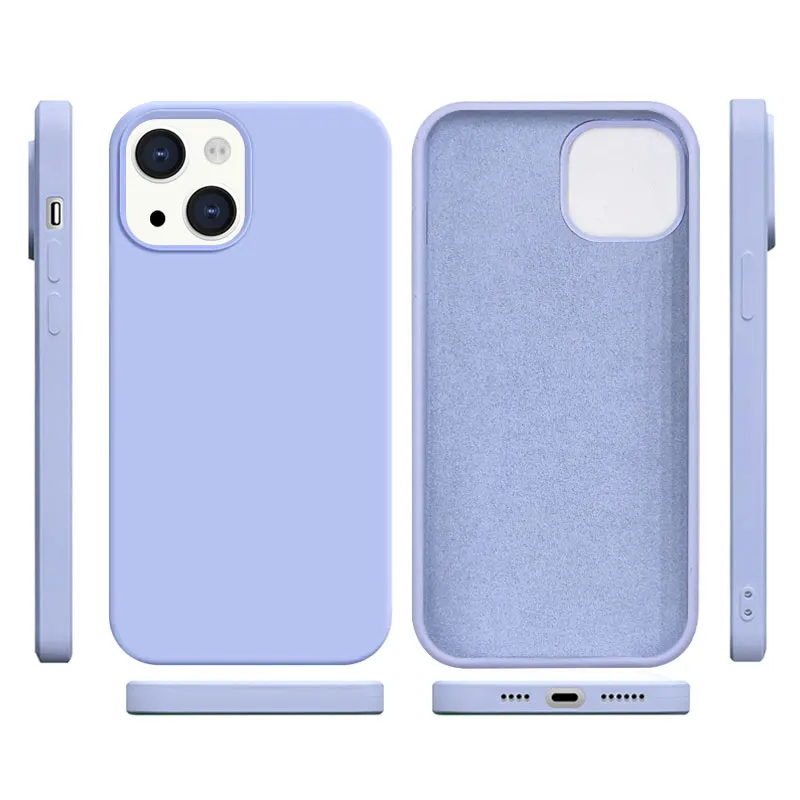 

High Quality Soft Liquid Silicone Rubber For Apple Iphone 13 Pro Max Phone Case Mobile Phone 12 Cover Bag, 16 colors