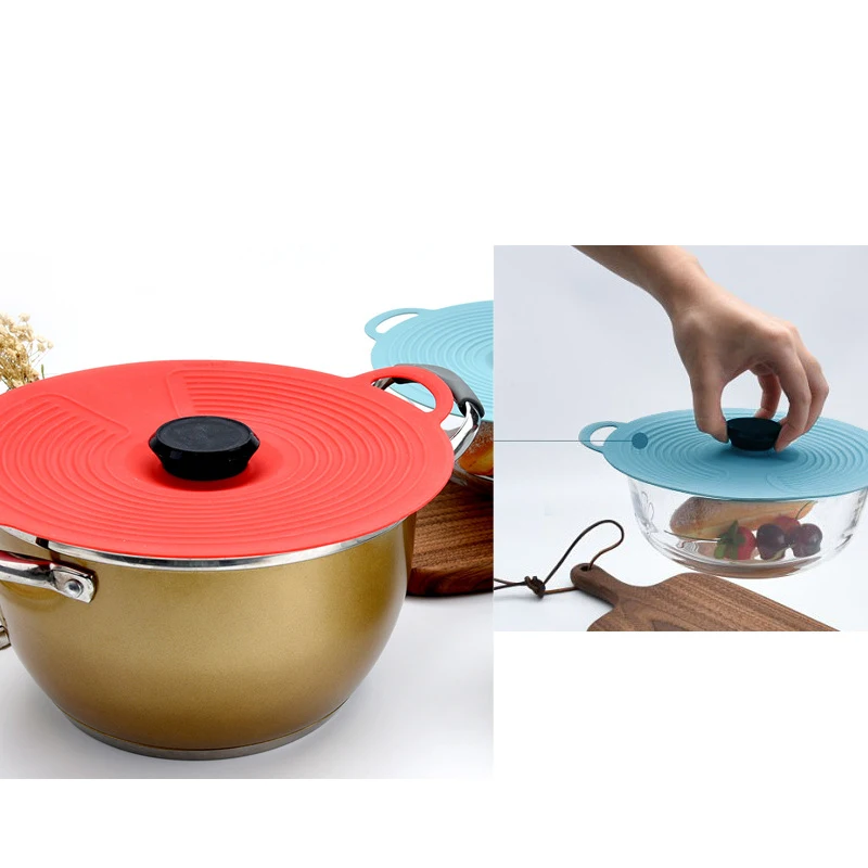 

Hot Sale Hilder Cooking Kitchenware Food Grade Silicone Kitchen Gadget Tool Fresh-Keeping Holder Sauce Pots Lids