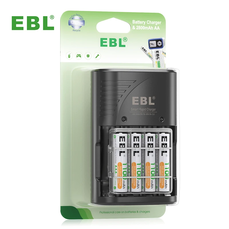 

EBL Factory Supply 1.2v Smart AAA Battery Charger Ni-MH 1100mAh AAA Battery