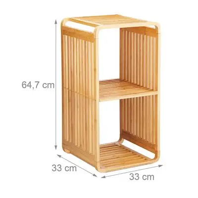 

Bamboo system double sets content rack storage rack, Black, red