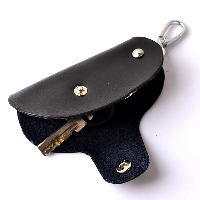 

Genuine Leather Fashion Key Knife Shape Wallets Unisex Key Chain Covers Buckle Housekeeper Keys Multifunctionl Organizer, 4 colors
