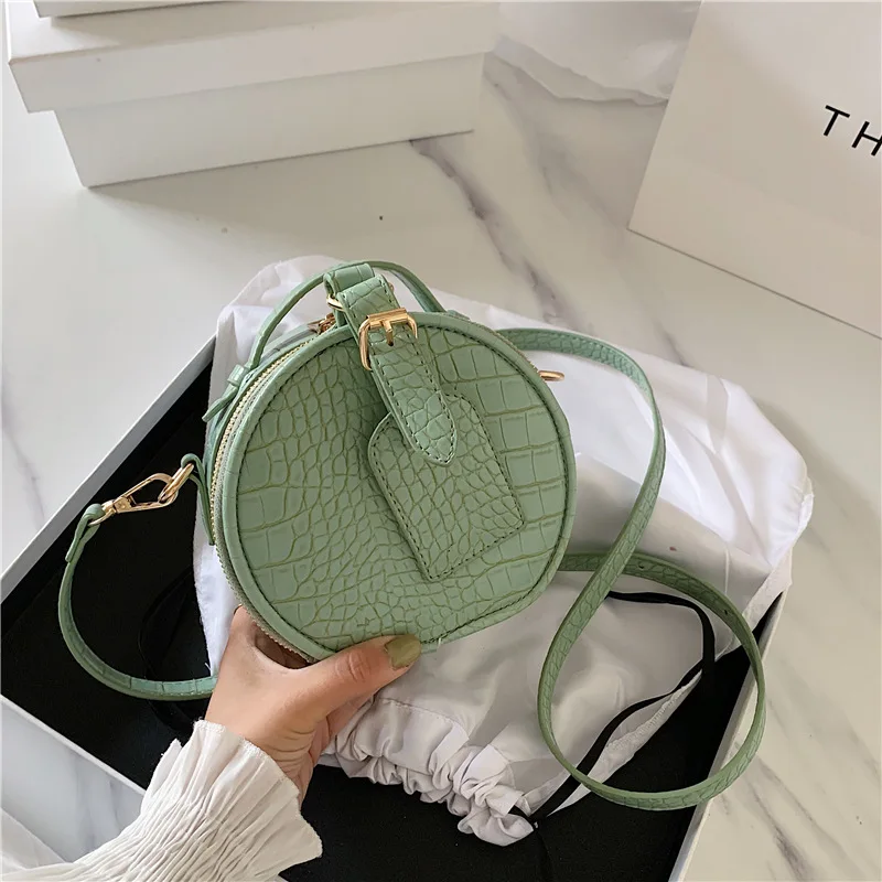 

2020 new lady round shape handbag crossbody handbags women latest, Black, green, yellow, white