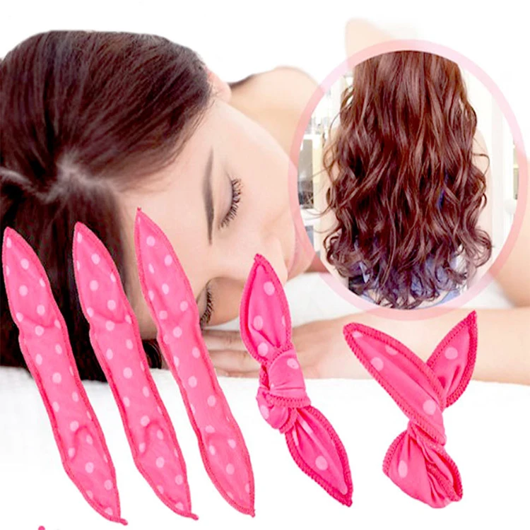 

Polka Dot Hair Sponge Pear Flower Hair Curler Sleep Lazy Hair Curler, Customized