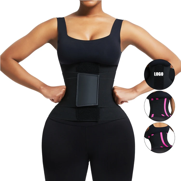 

Women Fitness High Compression Elasticity Waist Trimmer Belt Back Support Belt Waist Trainer With Custom Logo, Black,red,pink,yellow