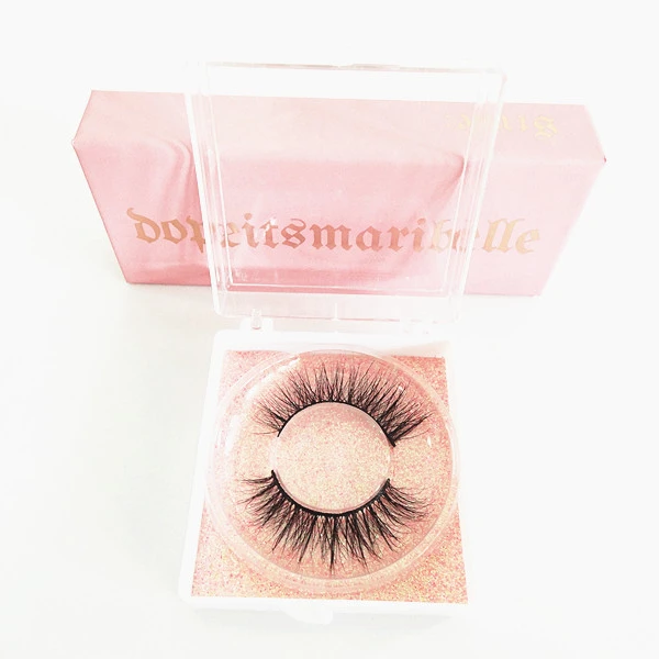 

Own brand cruelty free mink long thick big private label eyelashes for make up, Nature color black