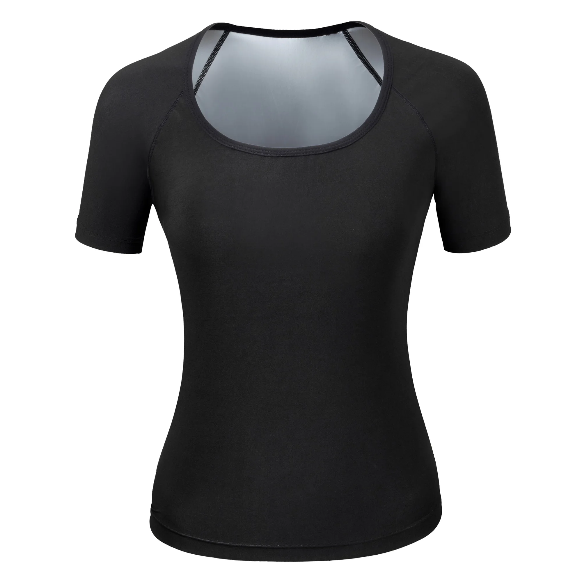 

Custom Logo Yoga Clothes Women Sportswear Running Fitness T-shirt, Black