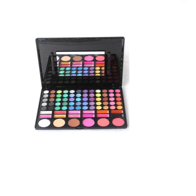 

Hot amazon 78 colors makeup eyeshadow palette kit girls beauty cosmetic set for art studio with mirror