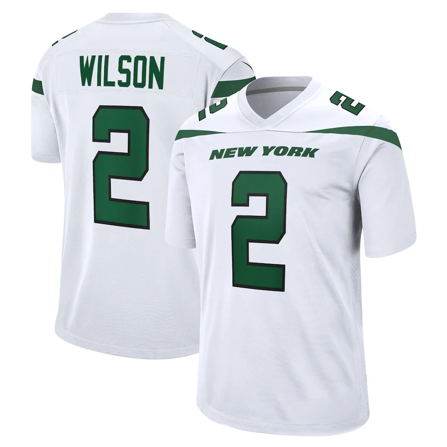 

Wholesale New York City Stitched American Football Jersey Men's Jets Black Team Uniform #2 Zach Wilson 8 Elijah Moore CHEAP