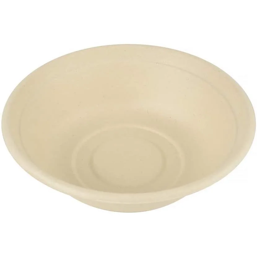 

Manufacturer Supply Disposable Biodegradable 12oz Natural Brown Sugarcane Paper Bowl For Salad