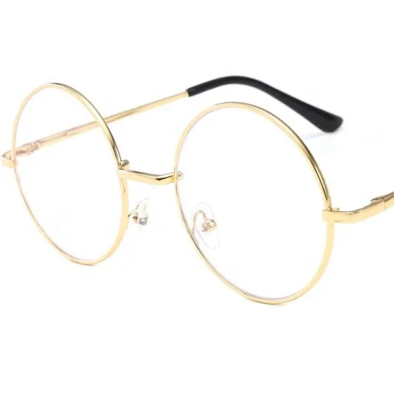 

2019 trendy sunglasses vintage big alloy frame circle sunglasses, 5 colors
