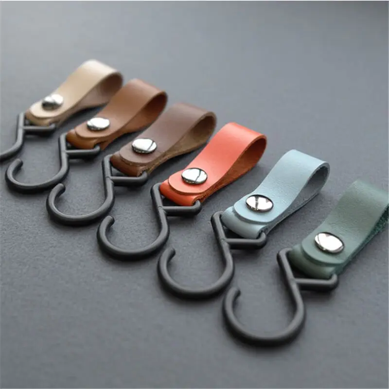 

2020 Custom Hot Selling Handmade Camping Wooden Indian Hanger Leather Covered Strap Hook For Indoor / Outdoor Cooking Supplies, Brown black