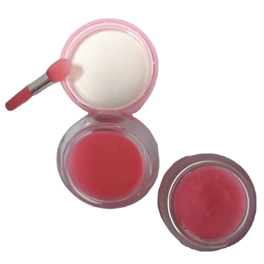 

Custom Logo Organic Natural 2 In 1 Moisturizer Lip Mask Lip Scrub, Pink