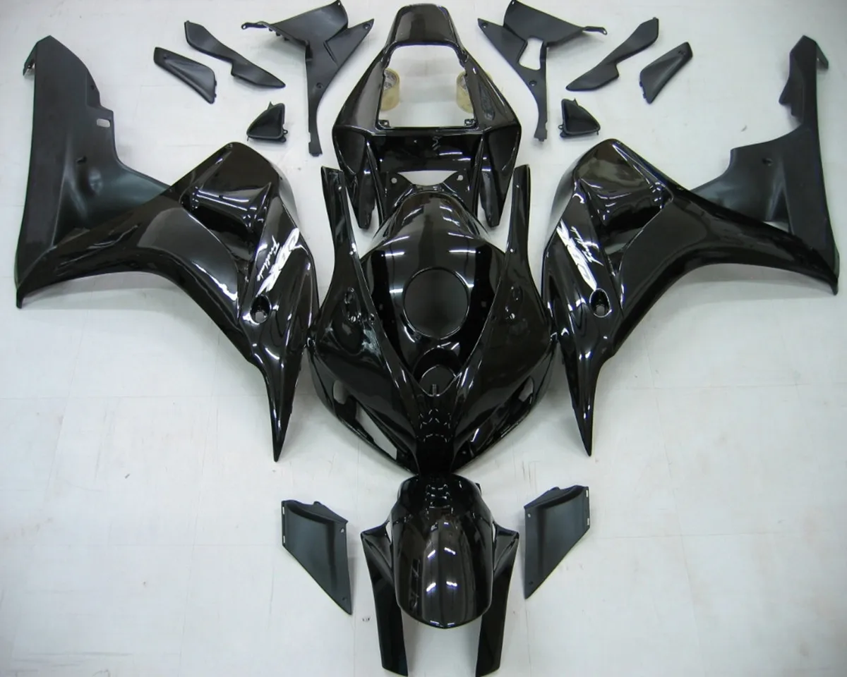 

Free Shipping US Stock Gloss Black Fairing Kit Bodywork ABS For Honda CBR1000RR 2006 2007 With Heat Shield and Bolt Box