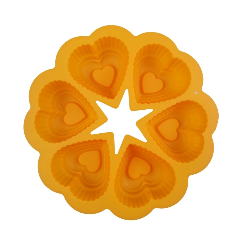 

3D Heart Love Cake Mold - Food Grade Silicone BPA Free - Non-stick Easy Clean Dishwasher Safe Baking Tools Cake Molds